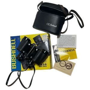 Bushnell Powerview 7x35 Wide Angle Binoculars 13-7307 w/ box and papers